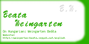 beata weingarten business card